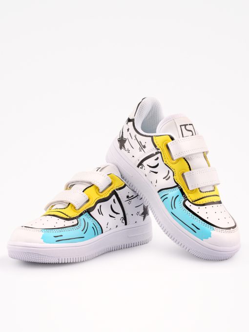 MULTI-PIECE TENNIS SHOES WITH DOUBLE VELCRO AND MULTICOLOR PRINTS - Image 3