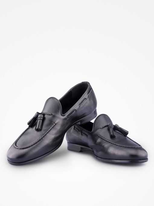 SAPATO RASO LOAFER EM PELE SOFT COM BERLOQUES ENTRANÇADOS - Image 6