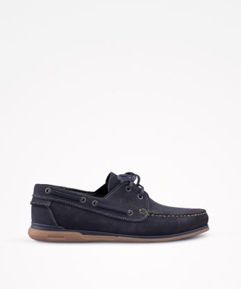 SAPATO DE VELA EM PELE NOBUCK COMBINADA