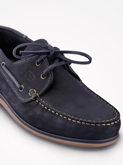 SAPATO DE VELA EM PELE NOBUCK COMBINADA - Image 3