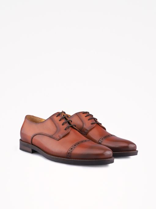 SAPATO DERBY DE ATACADOR EM PELE COM CAP TOE - Image 2