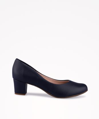SAPATO PUMP DE TACÃO DE FORMA REDONDA