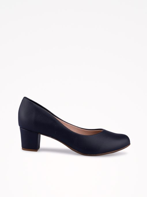 SAPATO PUMP DE TACÃO DE FORMA REDONDA