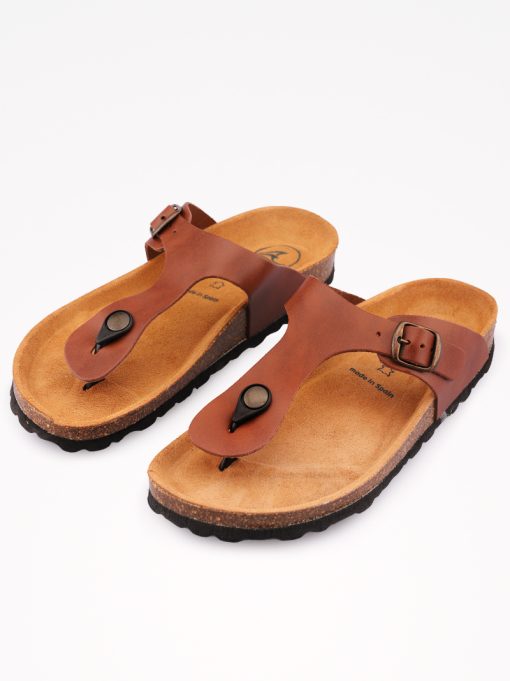 CHINELO DE DEDO EM PELE INDIGO BAY COM FIVELA E PALMILHA BIO - Image 5