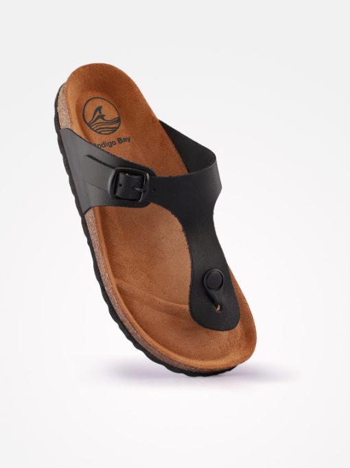 CHINELO DE DEDO EM PELE INDIGO BAY COM FIVELA E PALMILHA BIO - Image 8