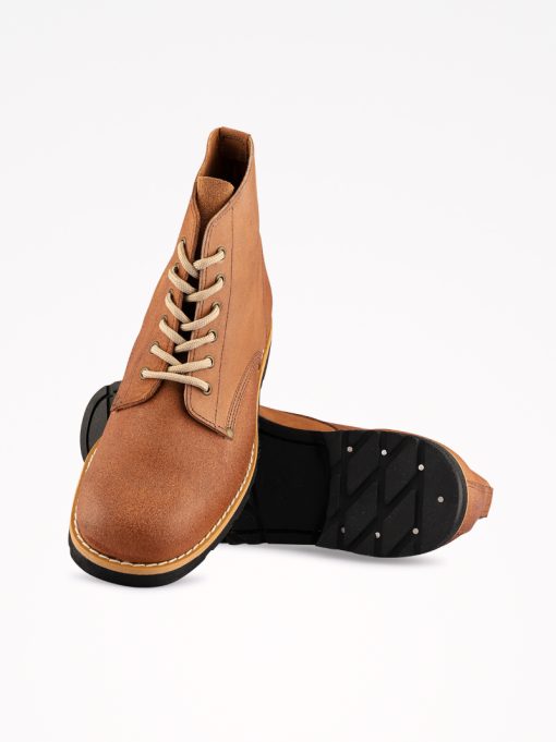 BOTA ESTILO ALENTEJANO EM CROUTE CAMURÇA ENCERADO DE ATACADOR COM SOLA DE BORRACHA - Image 3