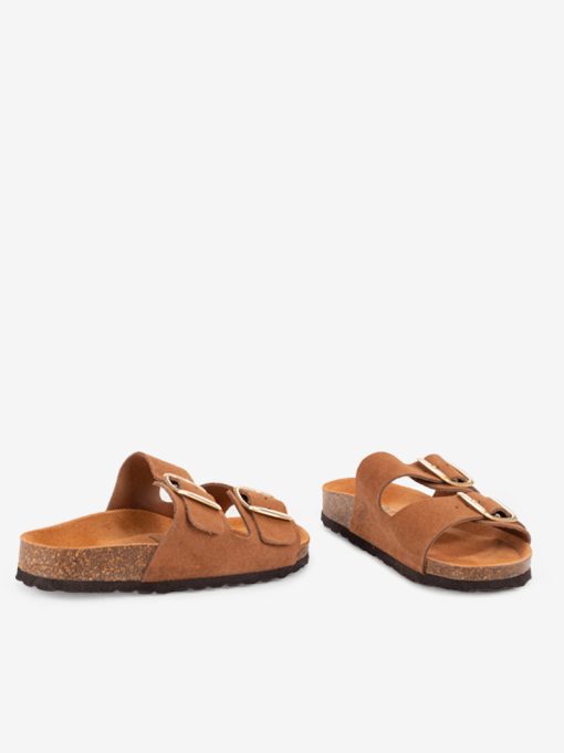 CHINELO INDIGO BAY EM CROUTE CAMURÇA COM DUPLA FIVELA METÁLICA E PALMILHA BIO - Image 5