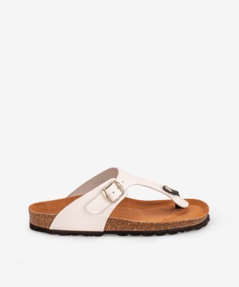 CHINELO DE DEDO EM PELE INDIGO BAY COM FIVELA E PALMILHA BIO