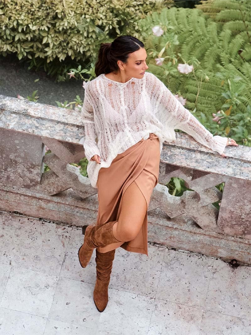 Bota cano store alto seaside