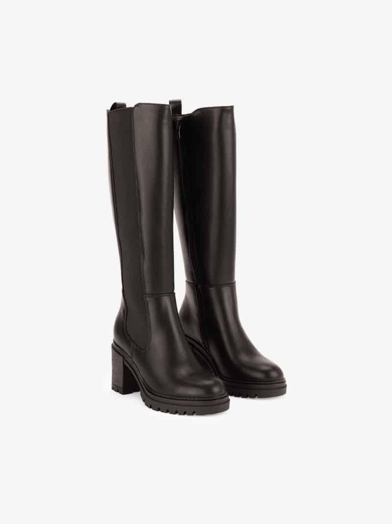 Bota com elastico cano alto 2025