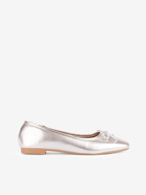 METALLIC BOW SHOE WITH CUSHIONED INSOLE - Image 5