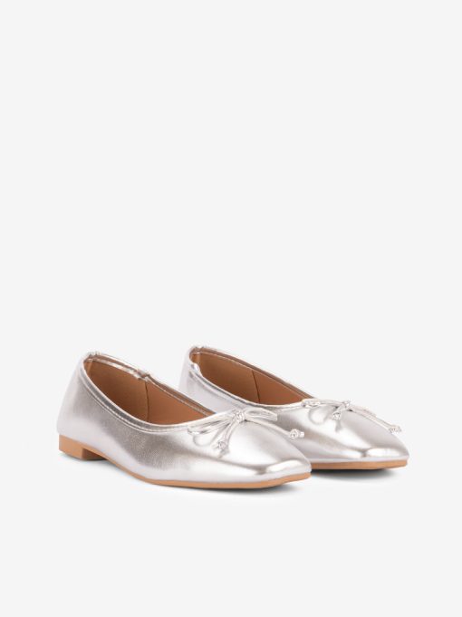 METALLIC BOW SHOE WITH CUSHIONED INSOLE - Image 6