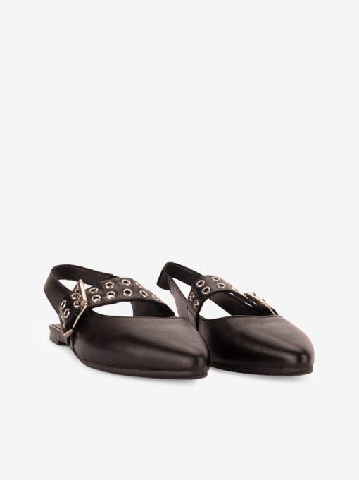 SAPATO EM PELE RASO SLING BACK COM TIRA DE FIVELA ESTILO MARY JANE - Image 2