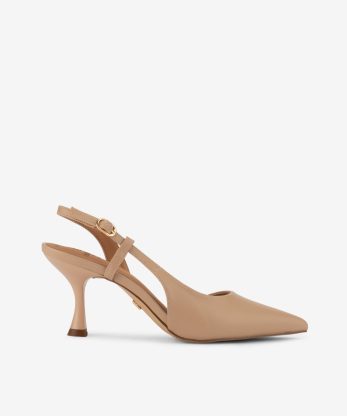 SAPATO PUMP SLING BACK DE SALTO COM FORMA PONTIAGUDA