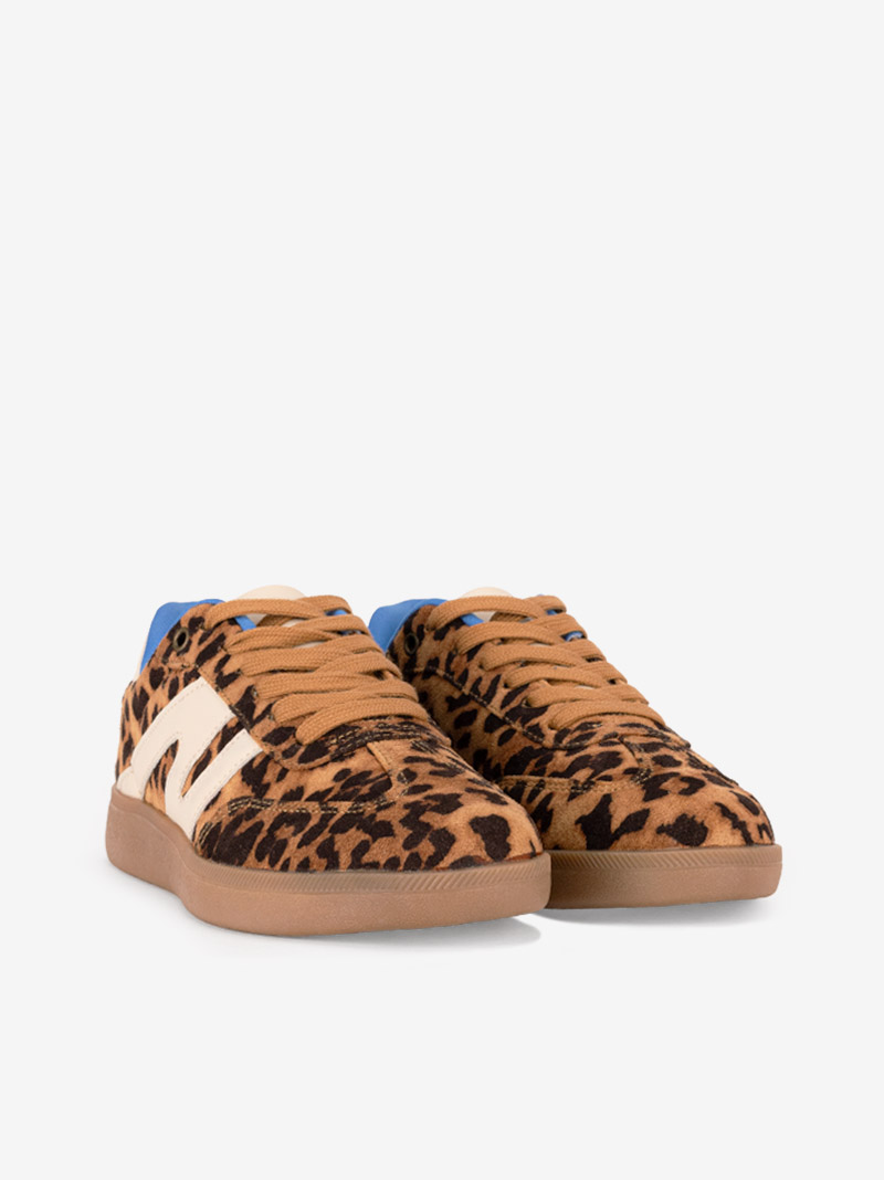 Leopard print lace up sneakers deals