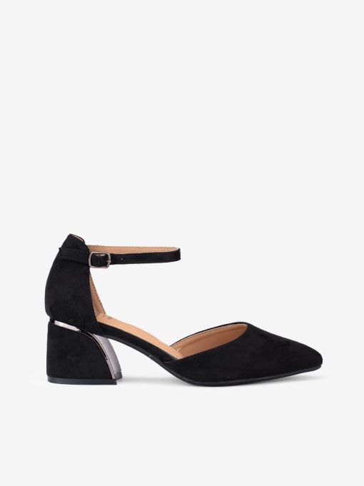 SAPATO PUMP ABERTO LATERAL DE TACÃO COM FORMA PONTIAGUDA E FIVELA NO TORNOZELO - Image 5