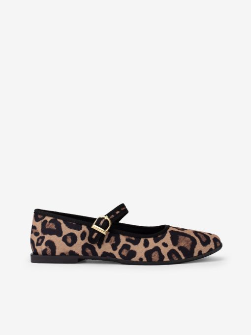 SABRINA MARY JANE SEASIDE X BEIRA RIO EM NYLON ESTAMPADO LEOPARDO
