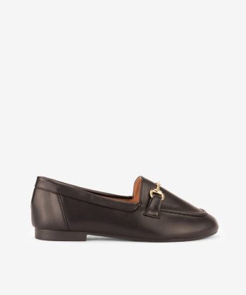 SAPATO LOAFER RASO COM APLICAÇÃO METÁLICA - PRETO, 37