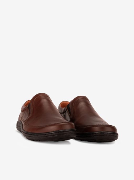 SAPATO LOAFER EM PELE COM ELÁSTICOS E SOLA CONFORTO - Image 2