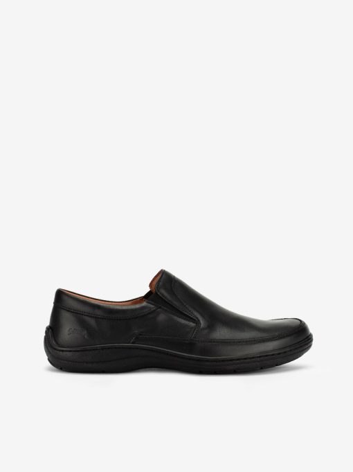 SAPATO LOAFER EM PELE COM ELÁSTICOS E SOLA CONFORTO - Image 3