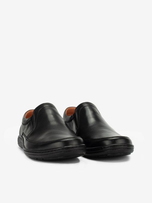 SAPATO LOAFER EM PELE COM ELÁSTICOS E SOLA CONFORTO - Image 4