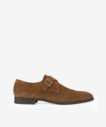 SAPATO CLÁSSICO EM CROUTE COM FIVELA E CAP TOE