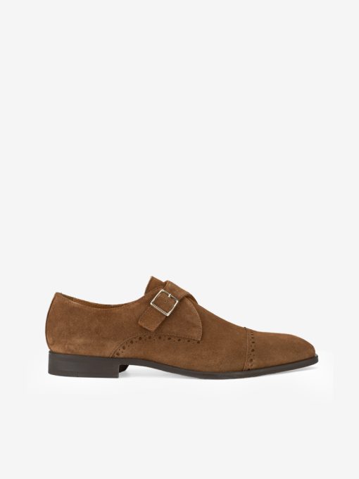 SAPATO CLÁSSICO EM CROUTE COM FIVELA E CAP TOE