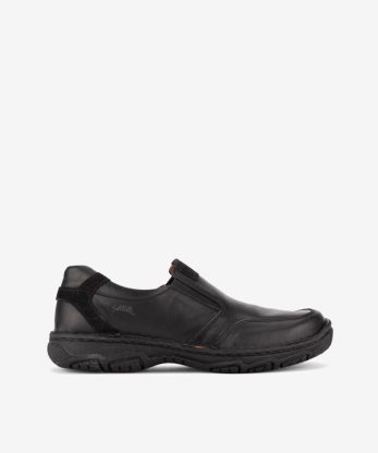 SAPATO LOAFER EM PELE COM ELÁSTICOS E SOLA CONFORTO DE RASTO