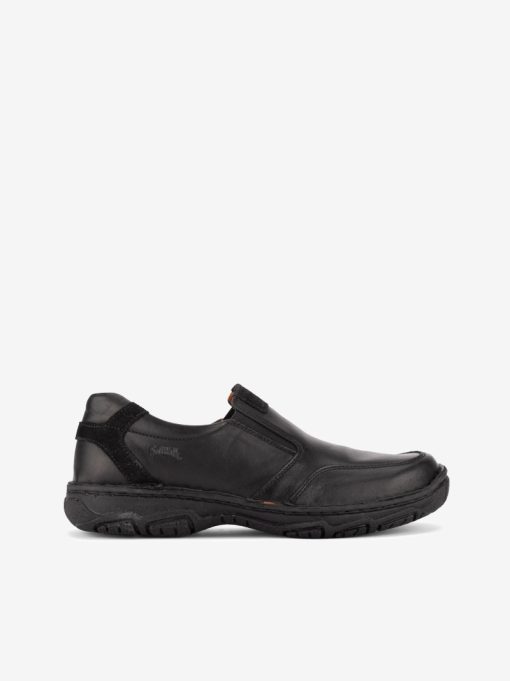 SAPATO LOAFER EM PELE COM ELÁSTICOS E SOLA CONFORTO DE RASTO