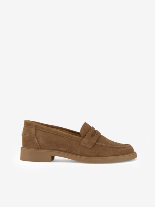 SAPATO LOAFER EM PELE CROUTE CAMURÇA COM TRAVESSÃO - Image 3