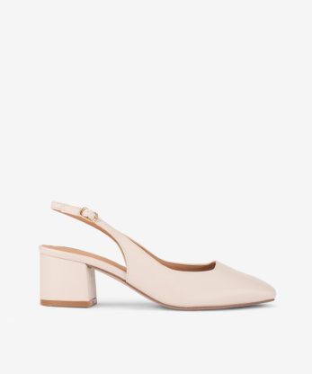 SAPATO SLING BACK DE TACÃO COM FORMA QUADRADA