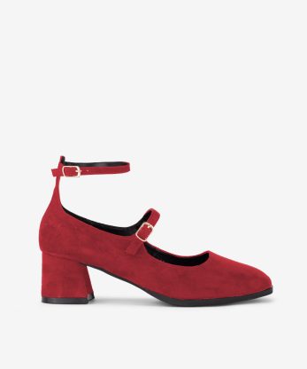 SAPATO MARY JANE DE FIVELA NO TORNOZELO COM FORMA QUADRADA - VERMELHO, 36