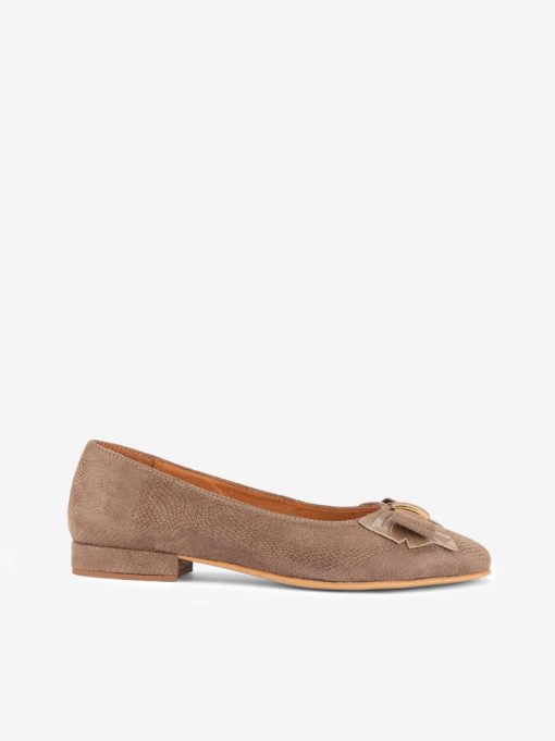 SAPATO PUMP EM PELE ACAMURÇADA ESTAMPADA DE TACÃO COM LAÇO - Image 3