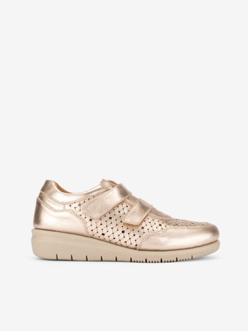 COMFORT SHOE IN METALLIC LEATHER