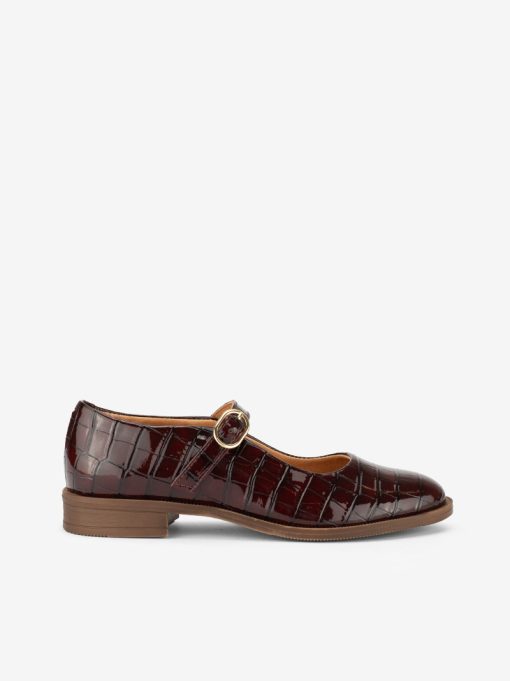 SAPATO MARY JANE EM VERNIZ ESTAMPADO CROCO COM FIVELA - Image 3