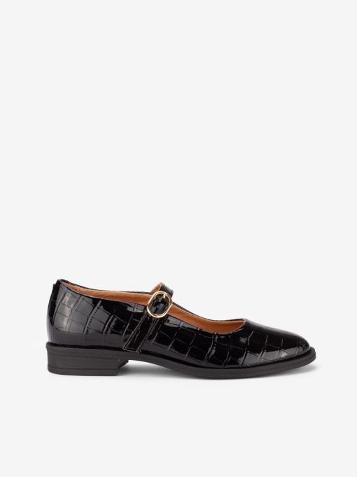 SAPATO MARY JANE EM VERNIZ ESTAMPADO CROCO COM FIVELA - Image 5