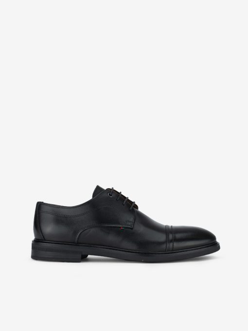 SAPATO DERBY EM PELE DE ATACADOR COM CAP TOE - Image 3