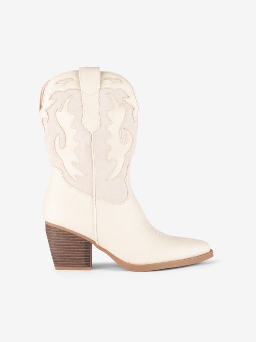 BOTA DE TACÃO ESTILO TEXANA COMBINADA COM DETALHES WESTERN