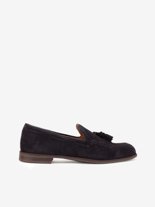 SAPATO LOAFER EM CROUTE CAMURÇA