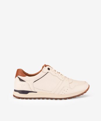 SAPATO DESPORTIVO EM PELE COMBINADA DE ATACADOR COM ESTILO RUNNING