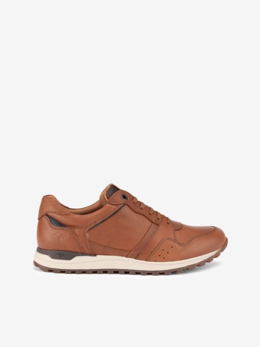SAPATO DESPORTIVO EM PELE COMBINADA DE ATACADOR COM ESTILO RUNNING
