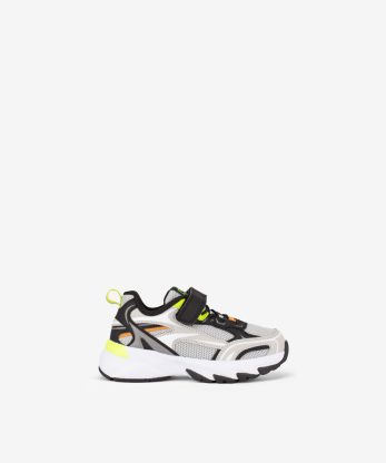 SAPATILHA MULTIPEÇA COMBINADA DE ATACADOR ELÁSTICO E VELCRO COM SOLA CHUNKY RUNNING EXTRA LEVE