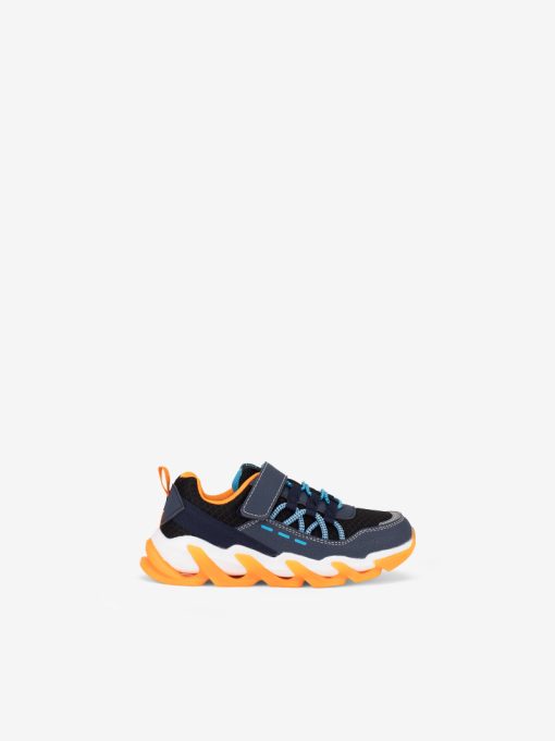 SAPATILHA MULTIPEÇA COMBINADA DE ATACADOR ELÁSTICO E VELCRO EM SOLA RUNNING COM LUZES LED
