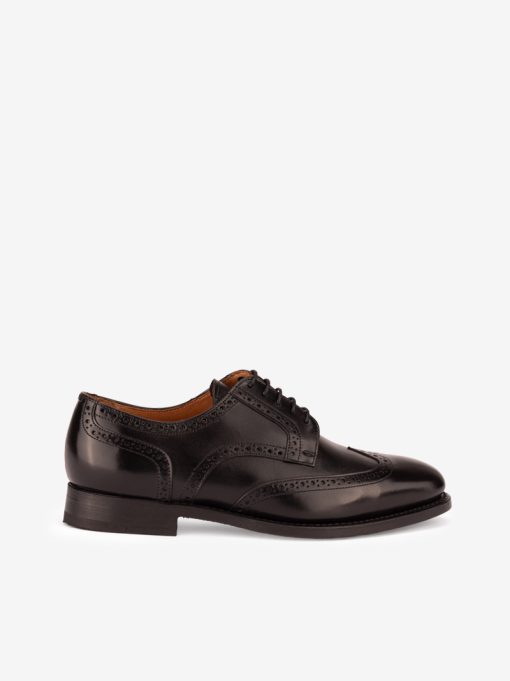 SAPATO DERBY WING TIP BROGUE EM PELE DE ATACADOR COM SOLA DE COURO GOODYEAR WELTED - Image 3