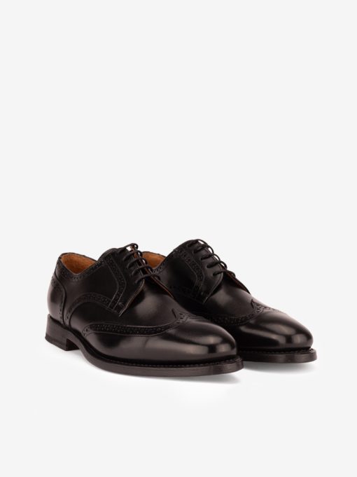 SAPATO DERBY WING TIP BROGUE EM PELE DE ATACADOR COM SOLA DE COURO GOODYEAR WELTED - Image 4
