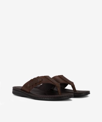 CHINELO DE DEDO EM PELE COM DETALHE