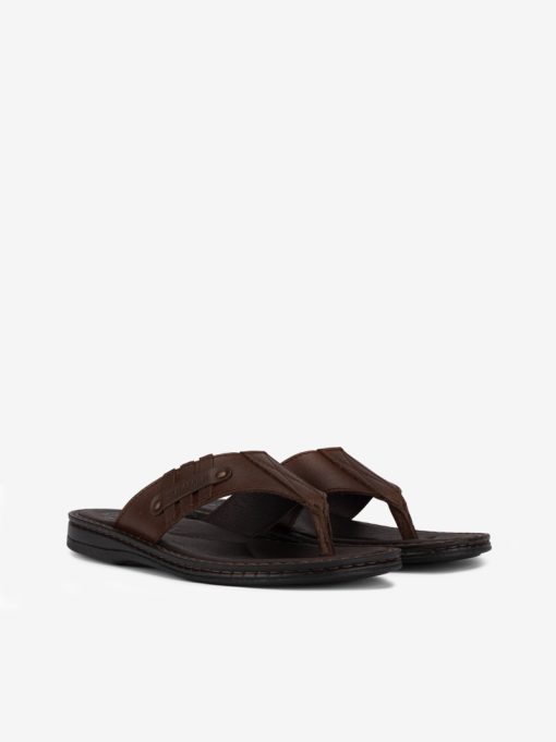 CHINELO DE DEDO EM PELE COM DETALHE