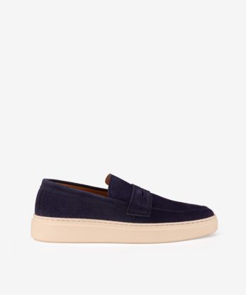 SAPATO LOAFER ESTILO MOCASSIN EM CROUTE CAMURÇA COM CUPSOLE