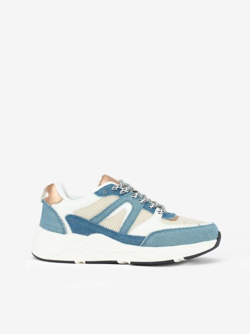 SAPATILHA MULTIPEÇA COMBINADA COM JEANS DE ATACADOR COM SOLA ESTILO RUNNING