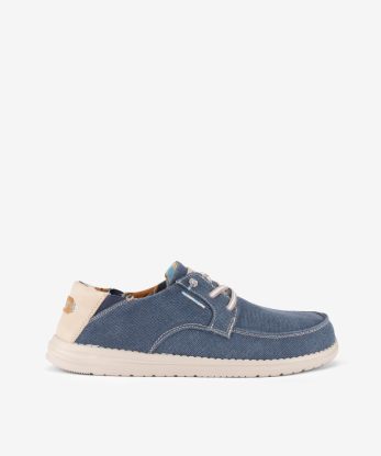 SAPATO ESTILO MOCASSIN EM CANVAS DE ATACADOR ELÁSTICO COM SOLA ULTRA LEVE